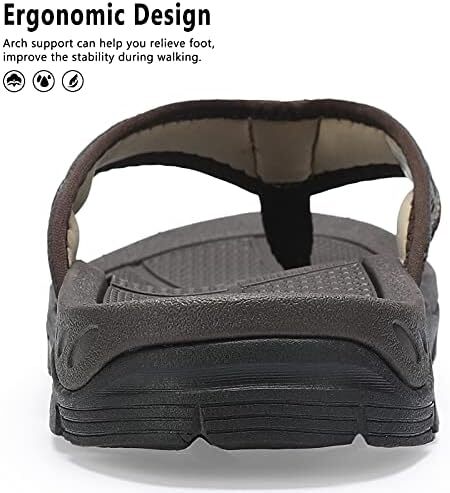 OUSIMEN مردانه دمپایی دمپایی راحتی در فضای داخلی و فضای باز صندل بنددار بند انگشتی گاه به گاه Image