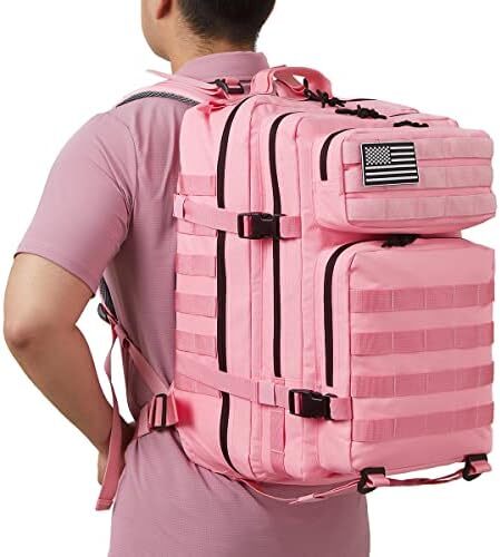 QT&QY 45L Military Tactical Backpacks Molle Army Assault Pack 3 Day Bug Out Survival Bag Hiking Treeking Rucksack Image