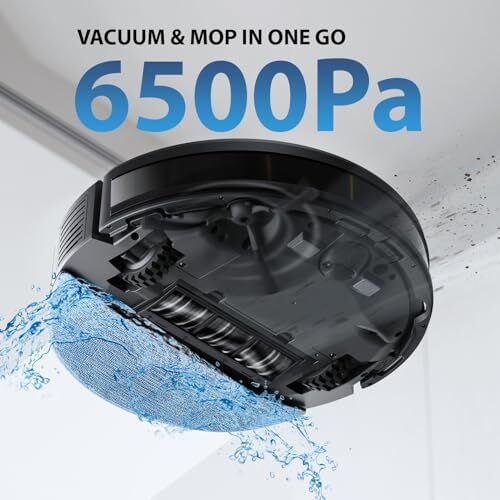 جاروبرقی رباتی ECOVACS Deebot Y1 PRO دو در یک، راه‌اندازی جدید 2024، مکش قوی 6500 Pa، باتری 5200 میلی‌آمپر ساعت، پوشش بیش از 3500 فوت مربع با یک بار شارژ، فناوری ناوبری پیشرفته و نقشه‌برداری واقعی Image