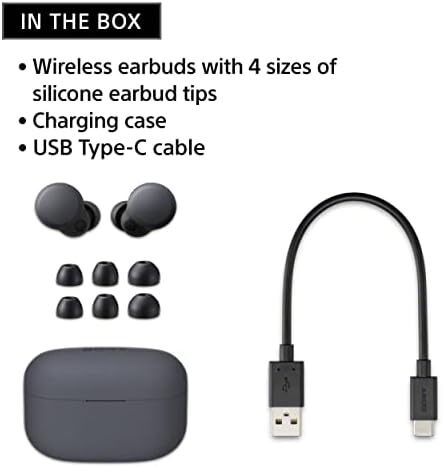 Sony LinkBuds S Truly Wireless Noise Canceling Earbud Headphones with Alexa Built-in, Black Image