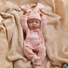 عروسک سیلیکونی نوزاد reborn ریبورن وینیل واقعی 15 اینچی(38 سانتیمتر)با لباس  صورتی رنگ  برای سن +۳ Thumbnail