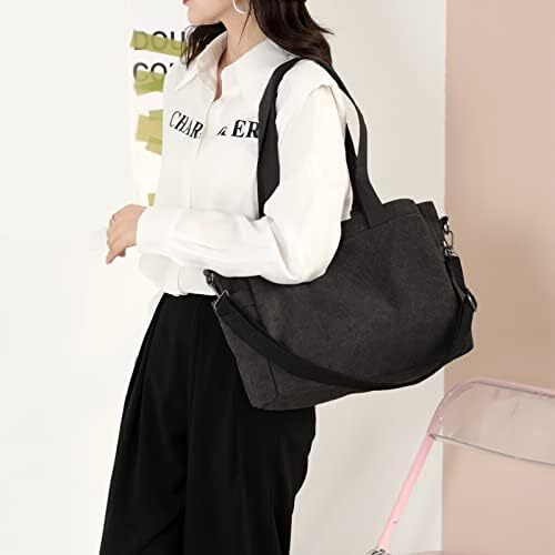 کیف دستی زنانه نایلونی سبک DOURR Hobo Handbags، کیف های چند محفظه ای Image