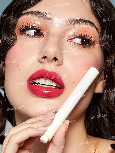 آرایش SHEGLAM - Pout-Perfect Shine Lip Plumper - Moisturizing Plumping Lip Glass Solid Rentigeing (مواد داغ) Image