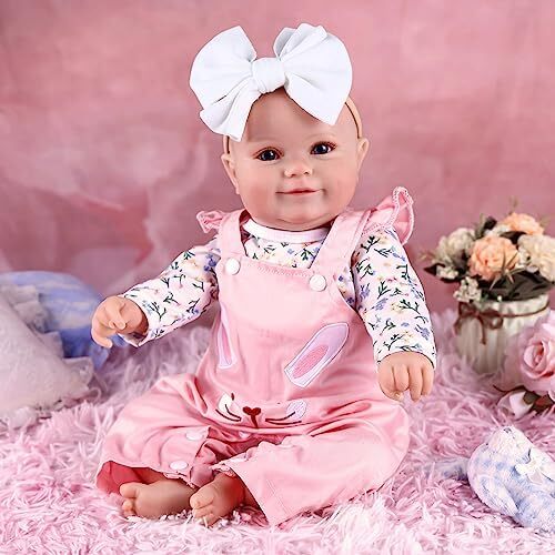 BABESIDE Reborn Baby Dolls, 20Inch Soft Cute-Realistic Baby Doll Girl w/Complete Accessories Real Life Reborn Baby Dolls That Look Real for 3+ Years Old Girls Gifts, Playtime Image