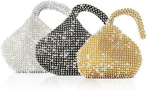Mogor زنانه مثلث Bling براق کیف تاج جعبه کلاچ شب کیف های لوکس مهمانی Image