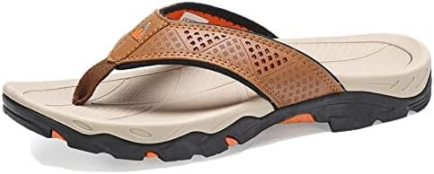 OUSIMEN مردانه دمپایی دمپایی راحتی در فضای داخلی و فضای باز صندل بنددار بند انگشتی گاه به گاه Image