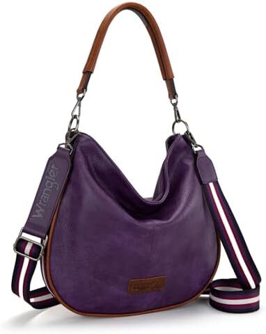 کیف های زنانه رانگلر هوبو کیف های شانه ای نواری نخی راه راه و کیف های دستی با بند Image