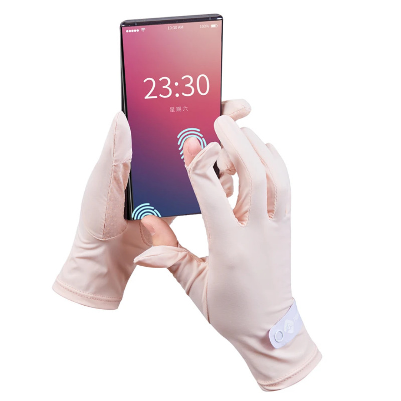 دستکش ضد آفتاب و ضد UV مشکی +UPF50 با قابلیت ضد لغزش | محافظ پوست دست در برابر آفتاب، مناسب برای استفاده روزانه Image