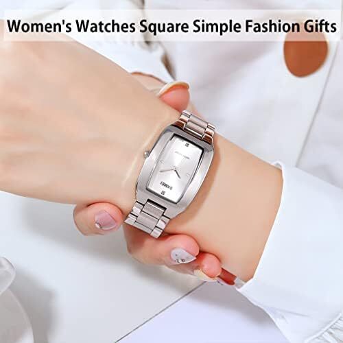 ساعت SKMEI برای زنانه زنانه زنانه ساده لوکس ضد زنگ مربعی مدل لباس ضد آب کوارتز آنالوگ کوچک و باریک لباس گاه به گاه همسر هدیه دخترانه ساعت مچی طلا Image