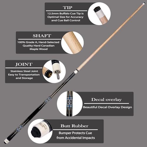 چوب استخر ری اسپید با قاب سخت چوب استخر حرفه ای بیلیارد 19/20 اونس استیک Image