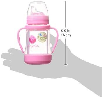 جوانه‌های سبز I بازی، لیوان شیشه‌ای با نی و درب سبک صورتی Image