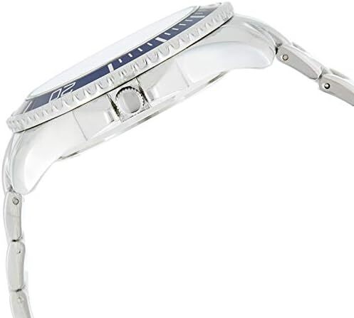 ساعت مچی مردانه با بند نقره‌ای و صفحه آبی Image