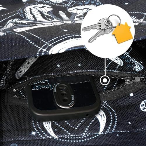 کیف مت یوگا چاپ شده مد روز با جیب کناری بزرگ و جیب زیپ دار کیف یوگا بلند و مناسب تشک های بزرگ - دارای لوازم جانبی یوگا بیشتر Image