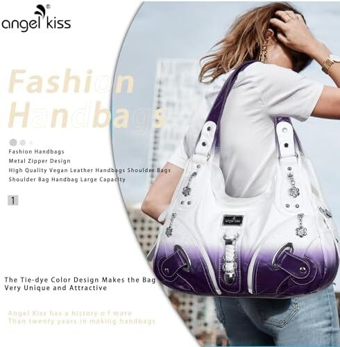 کیف دستی و کیف دستی Angelkiss Hobo برای زنان کیف دستی زنانه کیف زنانه کیف های شانه بزرگ روزانه Image