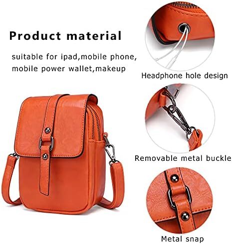 کیف تلفن کراس بادی قدیمی زنانه، کیف شانه ای کوچک مسنجر، کیف پول کیف پول نقد Image