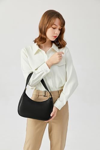کیف‌های شانه‌ای زنانه CYHTWSDJ، کیف دستی مینی کلاچ مدل Hobo Tote با زیپ بسته Image