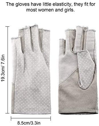 دستکش بدون انگشت Maxdot ضد لغزش محافظ UV دستکش رانندگی تابستانی در فضای باز برای زنان و دختران Image