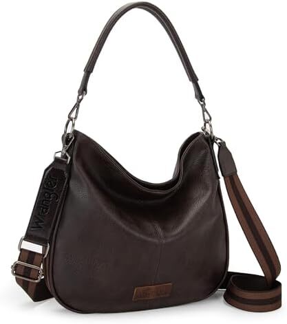 کیف های زنانه رانگلر هوبو کیف های شانه ای نواری نخی راه راه و کیف های دستی با بند Image