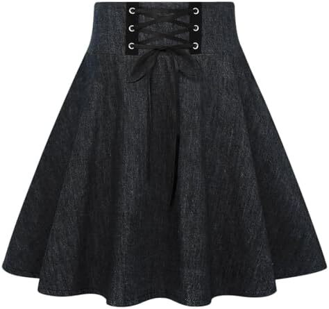 دامن های کوتاه چهارخانه گوتیک IDEALSANXUN برای دامن های چهارخانه کمر بلند زنانه Image