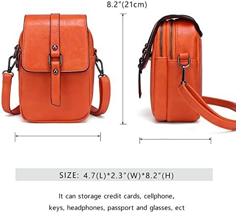 کیف تلفن کراس بادی قدیمی زنانه، کیف شانه ای کوچک مسنجر، کیف پول کیف پول نقد Image