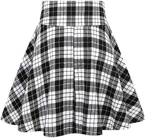 دامن های کوتاه چهارخانه گوتیک IDEALSANXUN برای دامن های چهارخانه کمر بلند زنانه Image