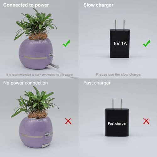 Smart Flowerpots,Smart Pet Planter,Ai Planter,Intelligent Flowerpots,Multiple Expressions,7 Smart Sensors, and Ai Chips Make Raising Plants Easy and Fun for Living Room,Plant-Free(Green) Image