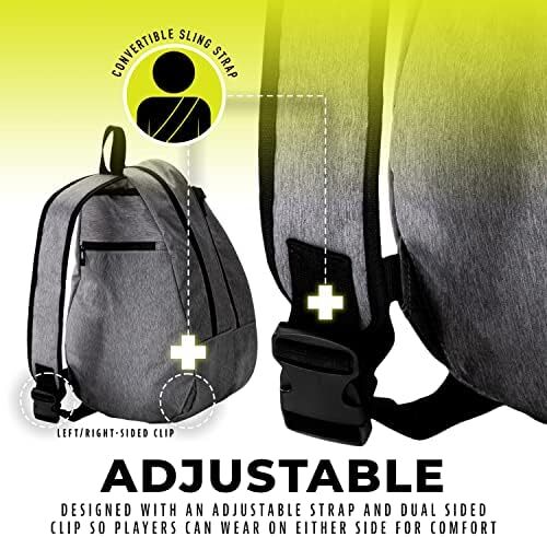 کیف پادل اسپرت فرانکلین - کوله پشتی پادل تنیس مردانه + زنانه - کیف تجهیزات اندازه قابل تنظیم برای پادل + تنیس پارویی - خاکستری Image