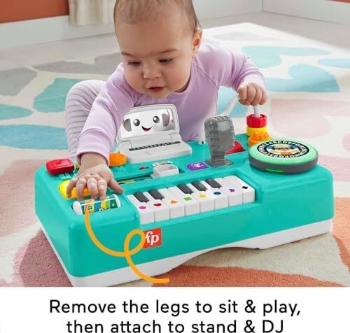Fisher-Price Laugh & Learn Mix & Learn DJ Table, Musical Learning Toy for Baby & Toddler Image