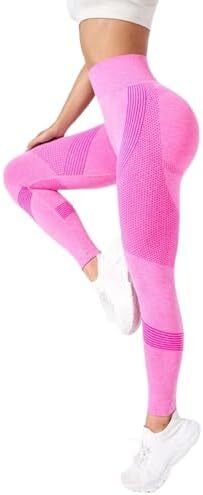 شلوار ساق بلند ورزشی کمربلند کنترل شکم بدون درز بوتی اسکرانچ باسن تمرین شلوار یوگا لباس ورزشی زنانه Image