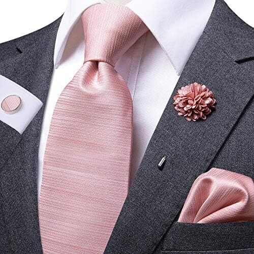 ست کراوات و ست چهارگوش جیبی مردانه Dubulle مردانه کراوات ابریشمی Paisely Image
