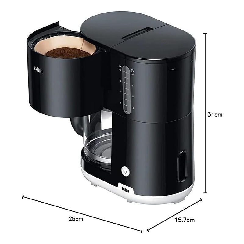 قهوه‌ ساز براون اصل Braun KF1100BK - سیستم دم‌ آوری OptiBrew Image