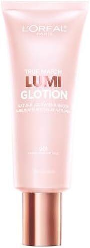 آرایش L'Oréal Paris True Match Lumi Glotion، تقویت کننده درخشش طبیعی، آرایش هایلایتر Illuminator برای درخشش درخشان تمام روز، منصفانه، 1.35 اونس Image