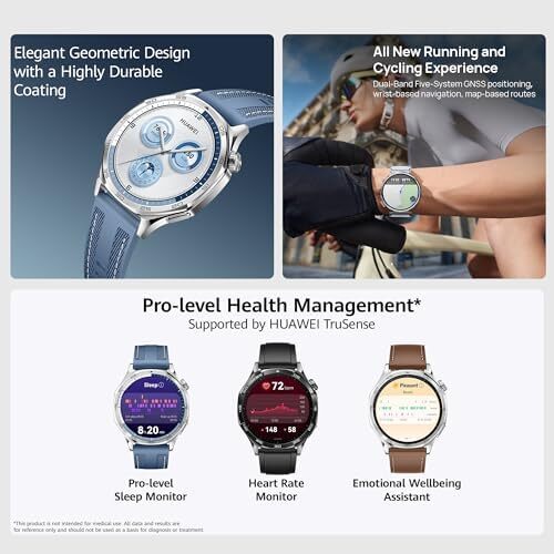 ساعت هوشمند HUAWEI WATCH GT5 با قطر 46 میلی‌متر، عمر باتری تا 14 روز، طراحی تیز و مدرن، ردیابی سلامت، سازگار با iOS و Android، 3 ماه خدمات HUAWEI Care+، قهوه‌ای Image