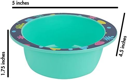 The First Years Baby Shark 4-Piece Toddler Mealtime Feeding Set with Dishwasher Safe Bowl, Plate, Fork & Spoon Image