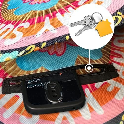 کیف مت یوگا چاپ شده مد روز با جیب کناری بزرگ و جیب زیپ دار کیف یوگا بلند و مناسب تشک های بزرگ - دارای لوازم جانبی یوگا بیشتر Image