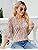 TFSDOD زنانه یقه V یقه 3/4 تاپ آستین زنگ دار یقه یقه دار پیراهن آستین دار یقه دار بلوزهای گشاد تابستانی تابستانی Thumbnail