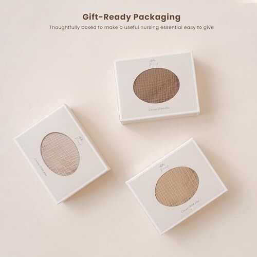 پوشش شیردهی کنسی موسلین برای شیردهی نوزاد، پوشش شیردهی ۱۰۰٪ پنبه‌ای با حلقه سخت برای پیشبند مادر، گندم تابستانی (BRJ07) Image