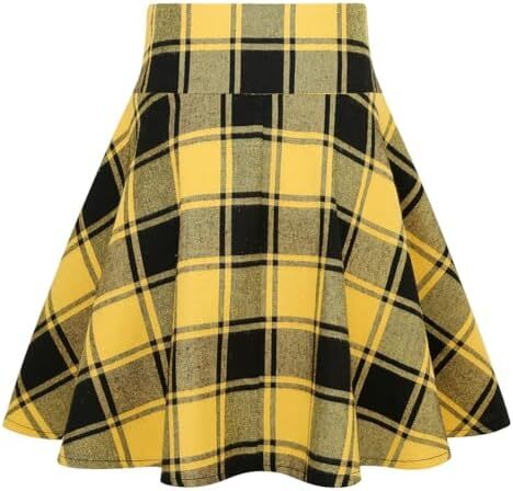 دامن های کوتاه چهارخانه گوتیک IDEALSANXUN برای دامن های چهارخانه کمر بلند زنانه Image