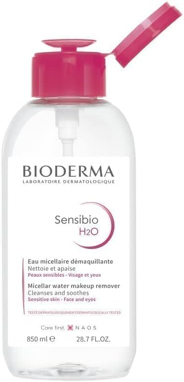 بایودرما Sensibio H2O پاک کننده میسلار آب با پمپ برای پوست های حساس (اندازه - 850 میلی لیتر)