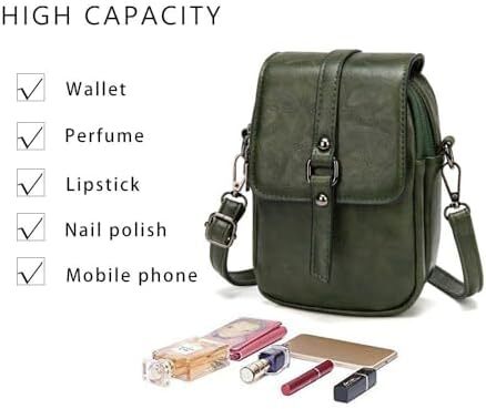 کیف تلفن کراس بادی قدیمی زنانه، کیف شانه ای کوچک مسنجر، کیف پول کیف پول نقد Image