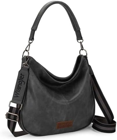 کیف های زنانه رانگلر هوبو کیف های شانه ای نواری نخی راه راه و کیف های دستی با بند Image