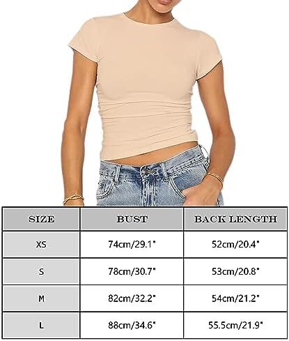 تی شرت آستین کوتاه تمرینی تیشرت یقه گرد زنانه بیگرام باریک و باریک Image