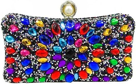 کیف پول‌های Clutch کریستالی Boutique De FGG برای کیف‌های شب زنانه کیف بدلیجات جشن عروسی Image
