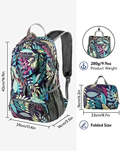 کوله پشتی کوچک تاشو فوق سبک WATERFLY: 20 لیتری کوله پشتی کوهنوردی با قابلیت بسته بندی سبک وزن کوله پشتی کوهنوردی در فضای باز کوله پشتی ورزشی در فضای باز کوله پشتی مسافرتی زنانه مردانه Image
