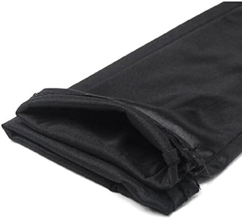 دستکش 21 اینچی برای مهمانی عصرانه زنانه DreamHigh دستکش ساتن بلند مشکی/سفید Image