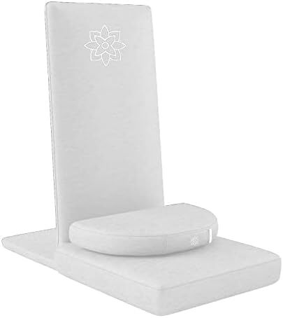 صندلی مدیتیشن حرفه ای قابل تنظیم تاشو ذهنفول و مدرن - صندلی مدیتیشن با پشتیبان و بالشتک مدیتیشن گندم سیاه پاداش - دستیابی به یک تمرین ذهن آگاهی عمیق راحت - صندلی کف