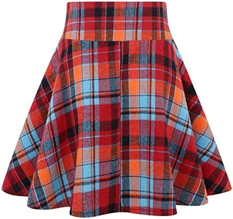 دامن های کوتاه چهارخانه گوتیک IDEALSANXUN برای دامن های چهارخانه کمر بلند زنانه Image