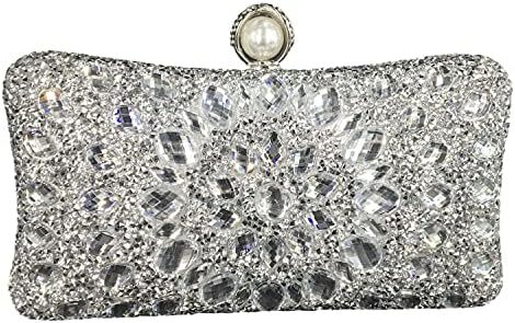 کیف پول‌های Clutch کریستالی Boutique De FGG برای کیف‌های شب زنانه کیف بدلیجات جشن عروسی Image