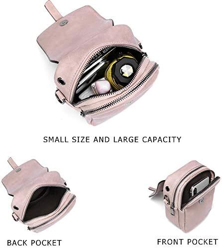 کیف تلفن کراس بادی قدیمی زنانه، کیف شانه ای کوچک مسنجر، کیف پول کیف پول نقد Image