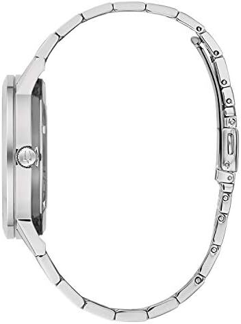 ساعت مچی اتوماتیک مردانه بولوا مدل کلاسیک با ۳ عقربه و ۲۱ جواهر، با ذخیره انرژی ۴۲ ساعته، ویژگی هک، عقربه ثانیه‌ای، صفحه نمایش باز و قاب نمایشگاهی، ۴۲ میلی‌متر Image